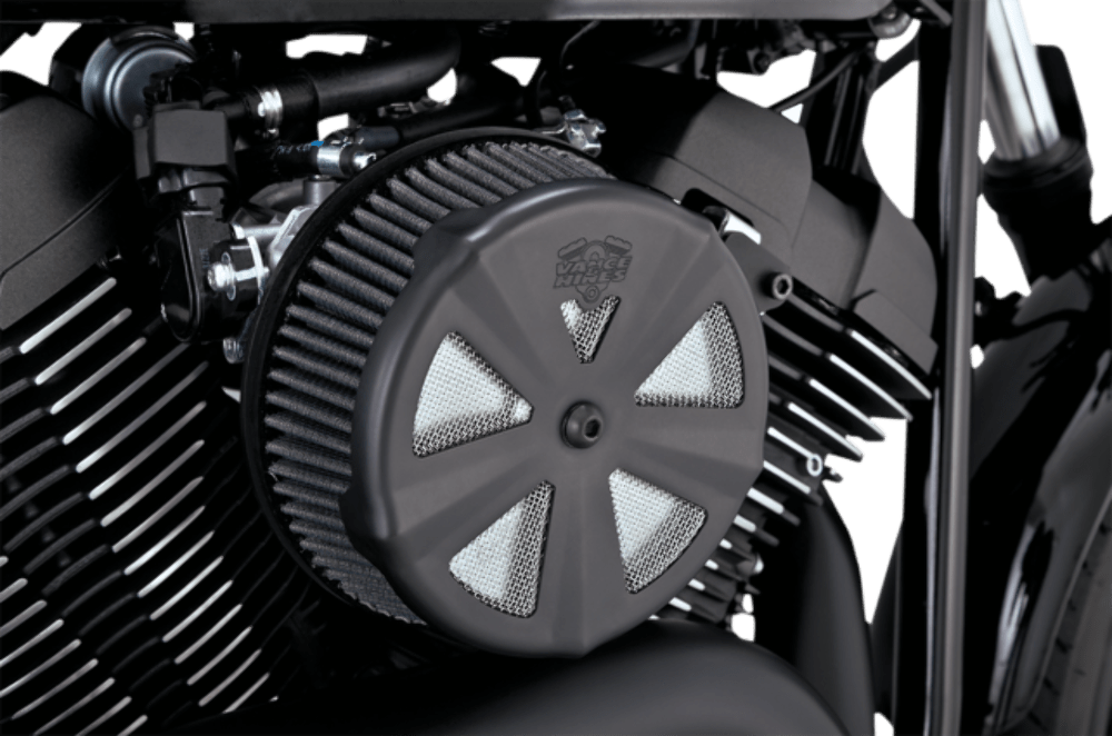 Vance & Hines Air Filters Vance & Hines Crown Black VO2  Air Intake Accessory Skullcap Cover Accent Harley