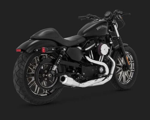 Vance & Hines Exhaust Vance & Hines Chrome 2 Into 1 2-1 Upsweep Exhaust Pipe Harley Sportster 07-2017
