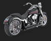 Vance & Hines Other Exhaust Parts New Vance & Hines Black Shortshots Staggered Exhaust Pipes Harley Softail 47221