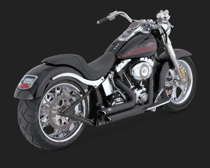 Vance & Hines Other Exhaust Parts New Vance & Hines Black Shortshots Staggered Exhaust Pipes Harley Softail 47221