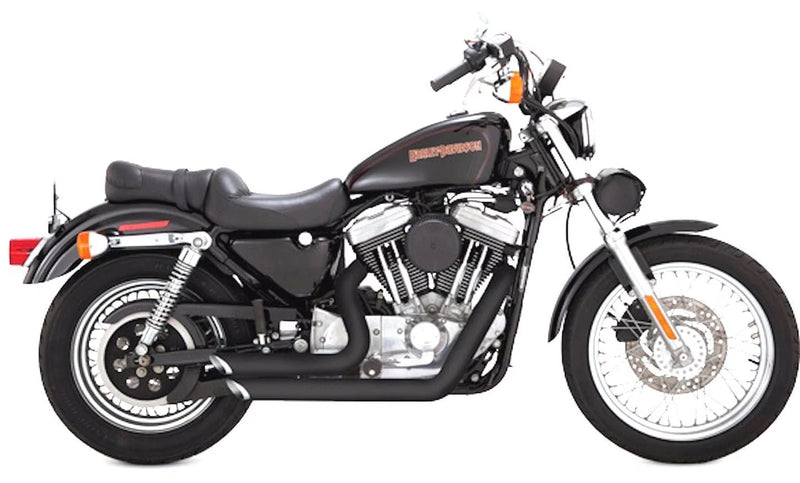 Vance & Hines Silencers, Mufflers & Baffles Black Vance & Hines Shortshots Staggered Exhaust Pipes 1999-2003 Sportster XL