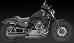 Vance & Hines Silencers, Mufflers & Baffles Vance & Hines Black Twin Slash Slip-On Mufflers Exhaust Harley Sportster Iron 48