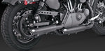 Vance & Hines Silencers, Mufflers & Baffles Vance & Hines Black Twin Slash Slip-On Mufflers Exhaust Harley Sportster Iron 48