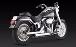 Vance & Hines Silencers, Mufflers & Baffles Vance & Hines Chrome 2 Into 2 Straightshots Exhaust Pipes System Harley Softail