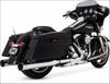 Vance & Hines Silencers, Mufflers & Baffles Vance Hines Chrome Black Tips Eliminator 400 4" Slip On Mufflers Harley Touring