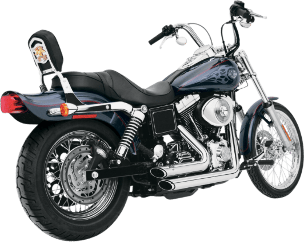 Vance & Hines Silencers, Mufflers & Baffles Vance & Hines Chrome Shortshots Staggered Exhaust Pipes System Harley Dyna 91-05