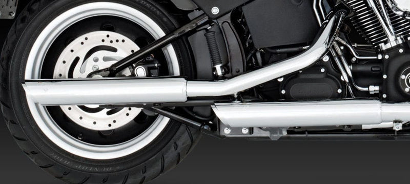 Vance & Hines Vance & Hines Chrome 3" Round Slash Exhaust Slip On Pipe Mufflers Harley Softail