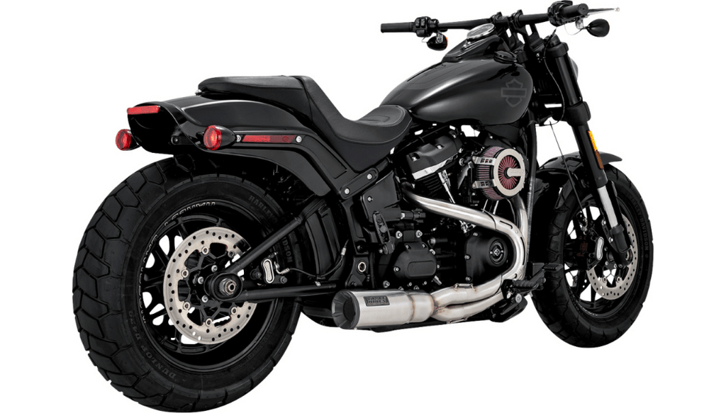 Vance & Hines Vance & Hines Raw Steel 2 into 1 Upsweep Short Exhaust System Harley Softail 18+