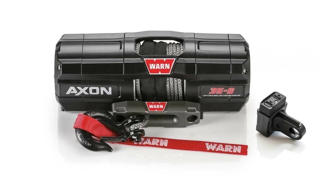 WARN Winches Warn AXON 35-S 3500 12V Winch Synthetic Wire Rope Offroad ATV UTV SXS 4 Wheeler