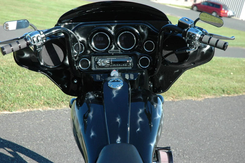 Wind Vest Windshields 4" Windvest Black Replacement Screen Batwing Windshield Harley Touring Bagger