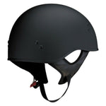 Z1R Half Shell Helmets Z1R Vagrant Flat Black Motorcycle Half Face Helmet w/ Dropdown Visor