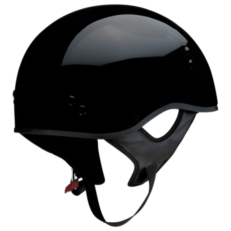 Z1R Z1R Vagrant Gloss Black Motorcycle Half Face Helmet w/ Dropdown Visor